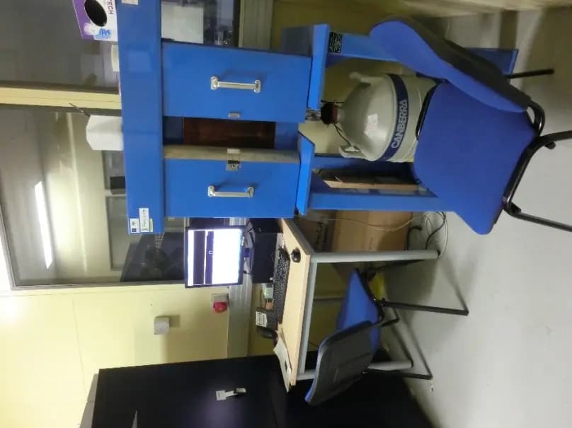 Gamma spectrometer at high purity  germanium detector ultra-low background